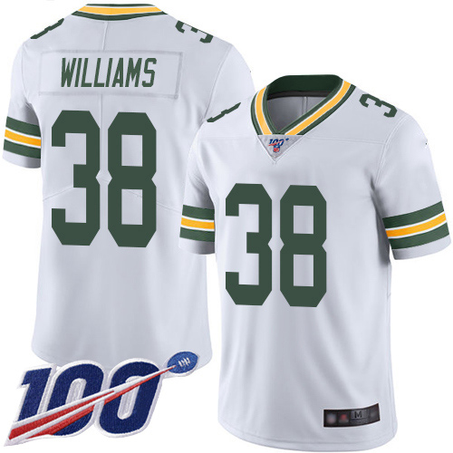 Green Bay Packers Limited White Men #38 Williams Tramon Road Jersey Nike NFL 100th Season Vapor Untouchable